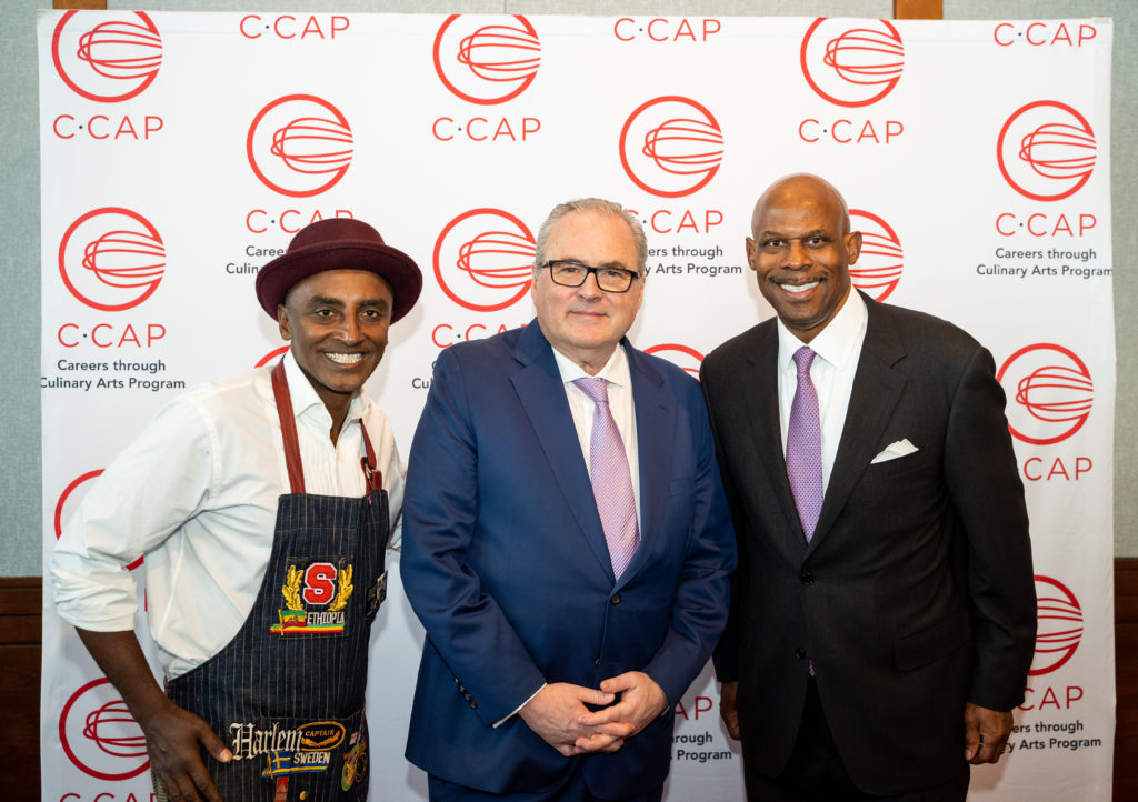 Marcus Samuelsson with Ed Brown and Warren Thompson
