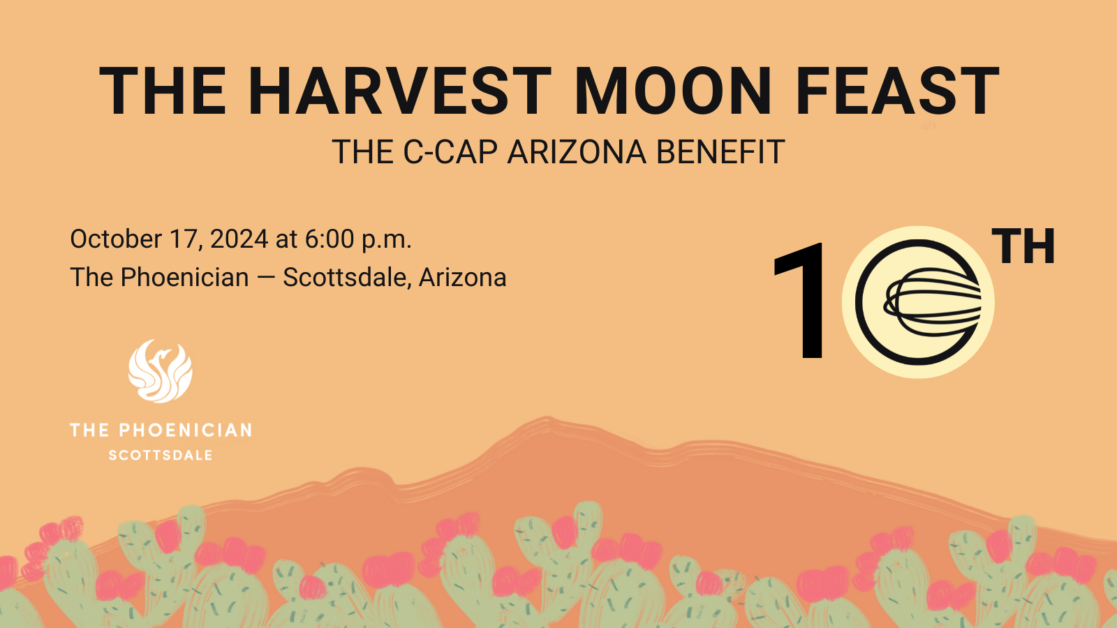 Join us in Arizona on October 17 for our Harvest Moon's 10th Anniversary Benefit