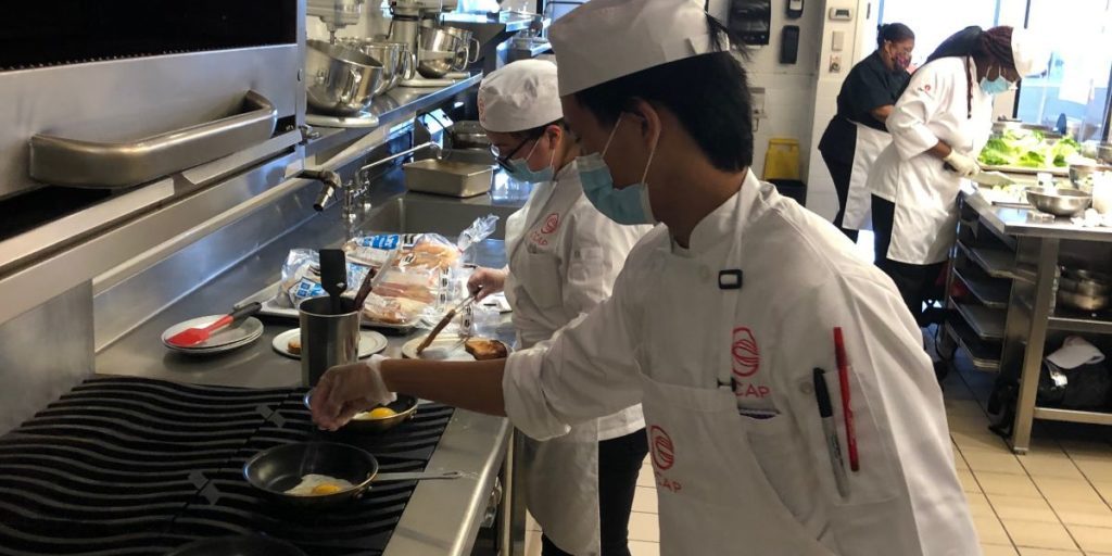 Students in Kitchen